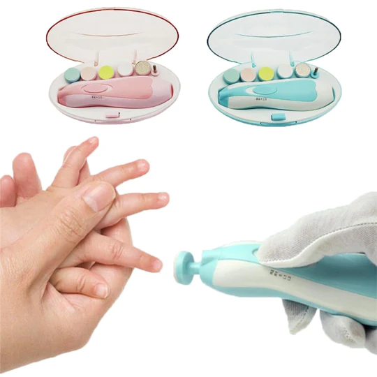 Baby nail trimmer safely grinding baby nails